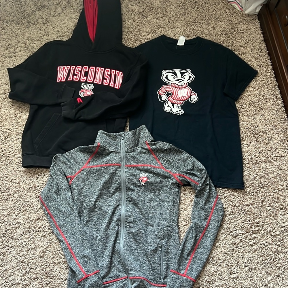 Hoodie, t-shirt, and zip up